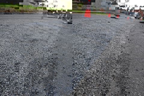 Close up shot of the repaired patch