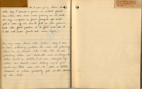 exercise book from 1914