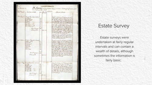 A photo of the Estate survey