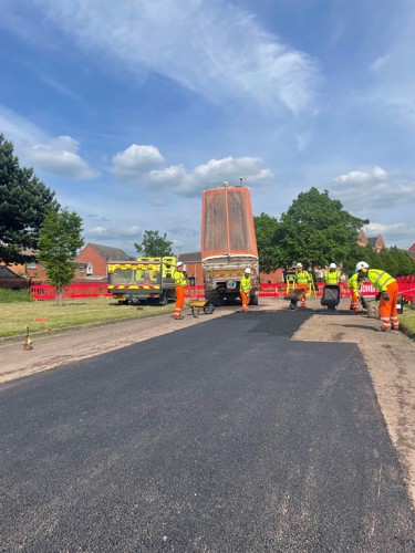 Photo of crew at work