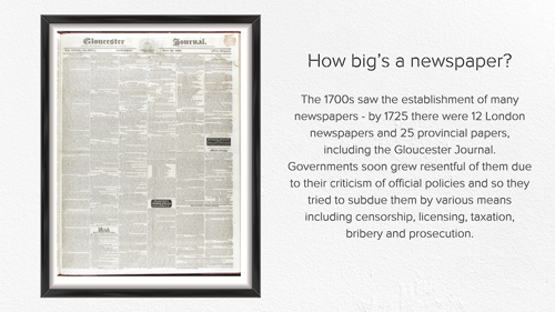 How big's a newspaper?