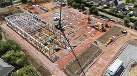 New site at Alstone Croft aerial view