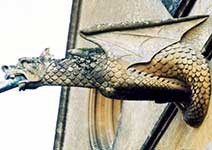 A dragon gargoyle
