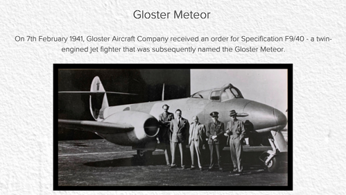 A photo of the Gloster Meteor
