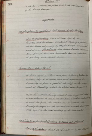 Highways and General Purposes Committee minutes, 30 June 1894