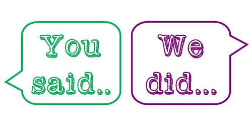 You said... we did...