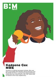 A drawing of Kadeena Cox MBE