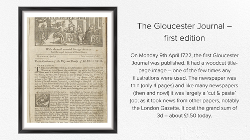 The Gloucester journal - first edition