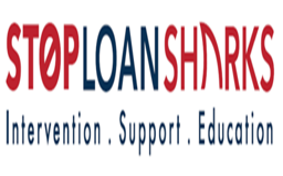 A logo for Stop Loan Sharks. Intervention, Support, Education.