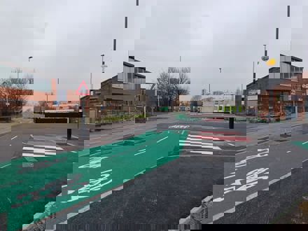 Completed segregated cycleway