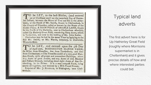 Typical land adverts