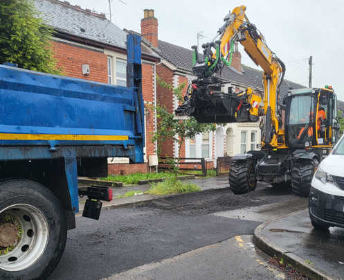 Photo of lorry being loaded