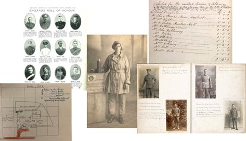 A composite image of military documents