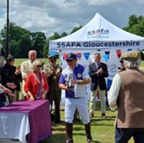 Group of people at a SSAFA Gloucestershire even on a sunny day