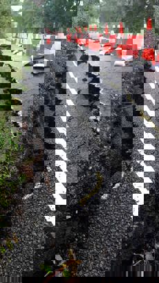 Photo of damage to road