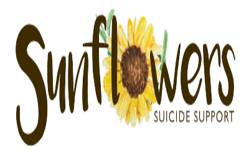 The logo for Sunflowers Suicide Support
