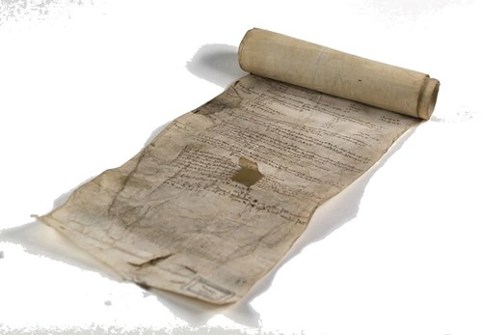 An image of an old scroll