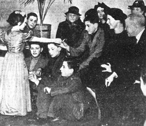 An image of the Gloucester boys as a Christmas party