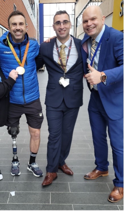 Andy and the regional managers from DWP at the job fair held in the Skillzone