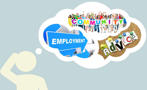 Image of a person with a thought bubble