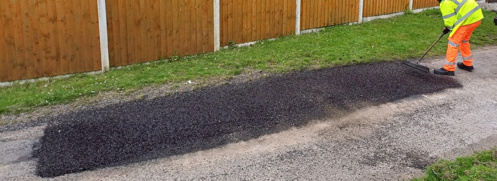 Photo of repaired pothole