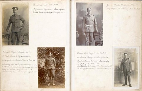 An image showing some pictures of some military personal in a book