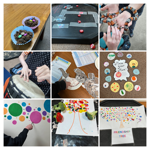 Collage of activities undertaken at Forest Pulse