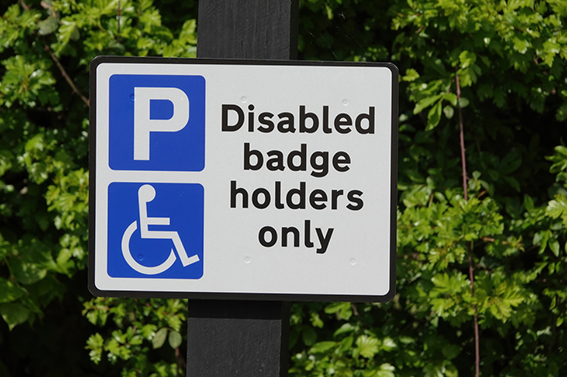 Blue Badge parking sign