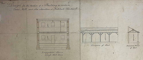Design for the erection of a Building to contain Tread Mill, Northleach Bridewell, 1840