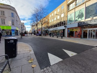 Improved area outside of City Campus on Northgate Street