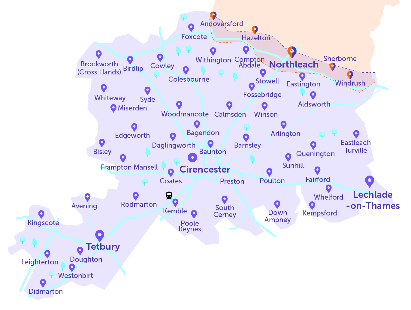 Uk. Simple County Map The Robin is expanding! | Gloucestershire County Council