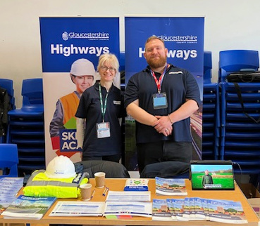 Photo of Highways staff with stall materials
