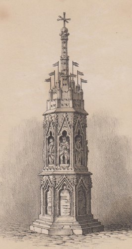 A drawing from 1806 of the High Cross
