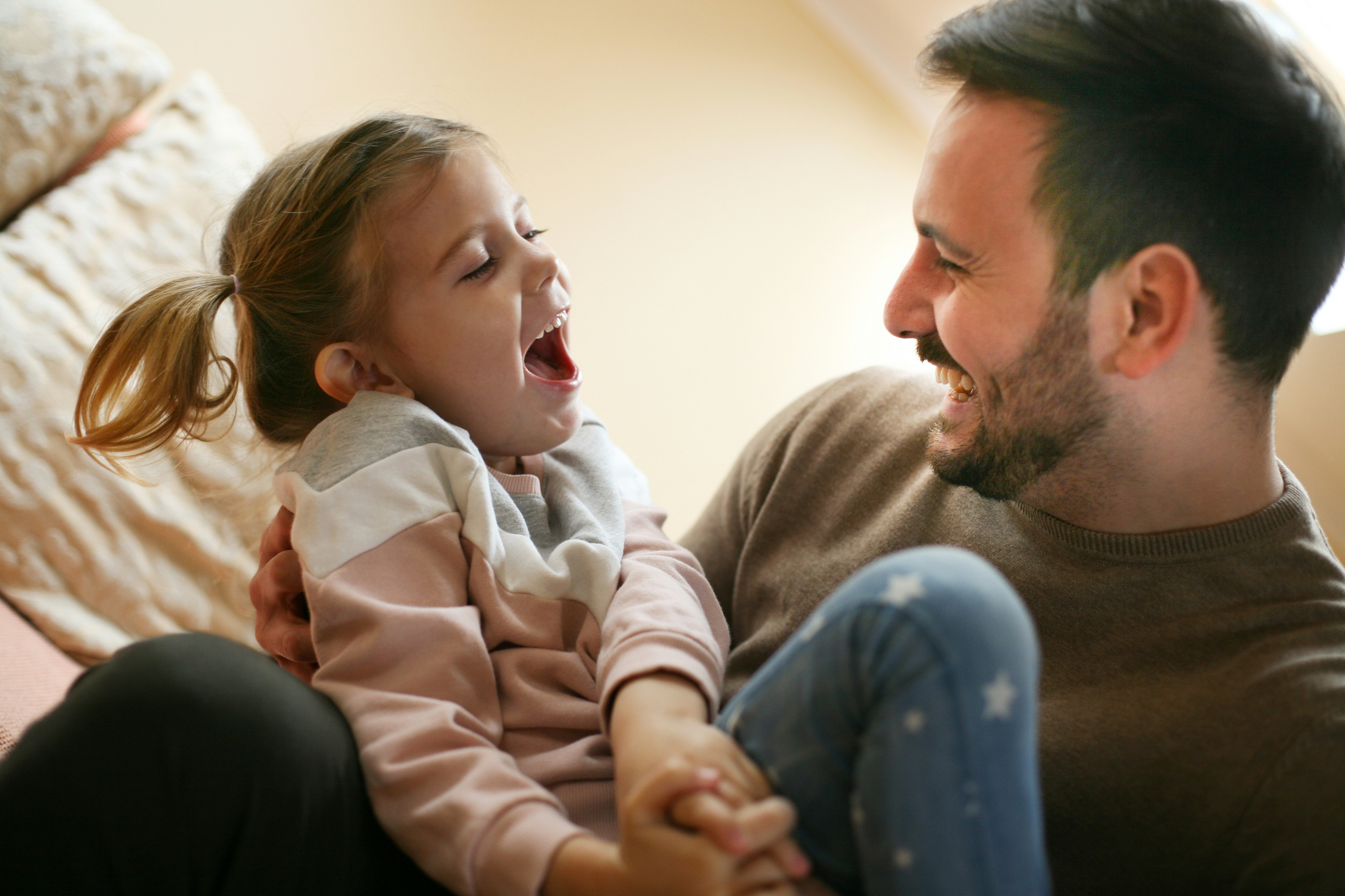 Father with smiling child