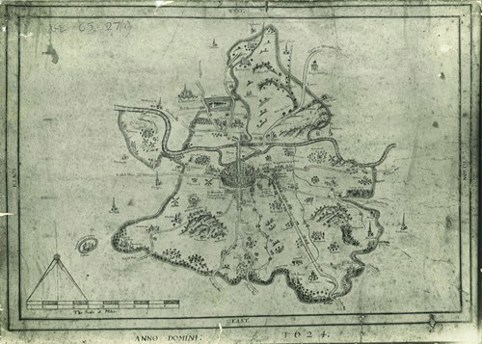 A map of the city of Gloucester