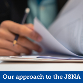 A person reading a report