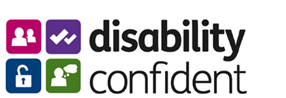 Decorative image: Disability Confident logo.