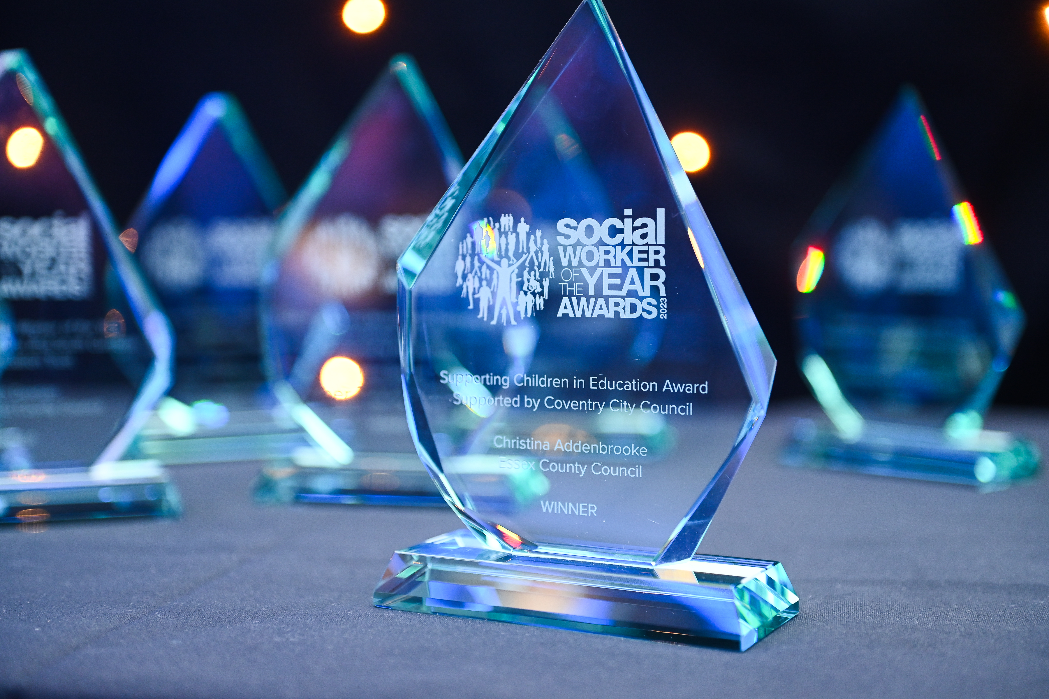 Social work awards trophies