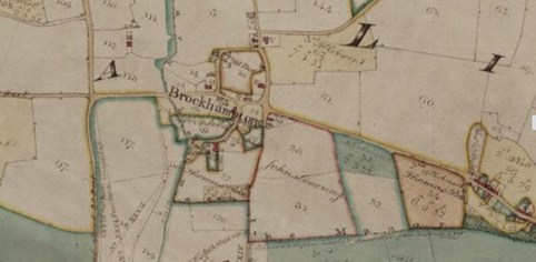 An old map of Brockhampton