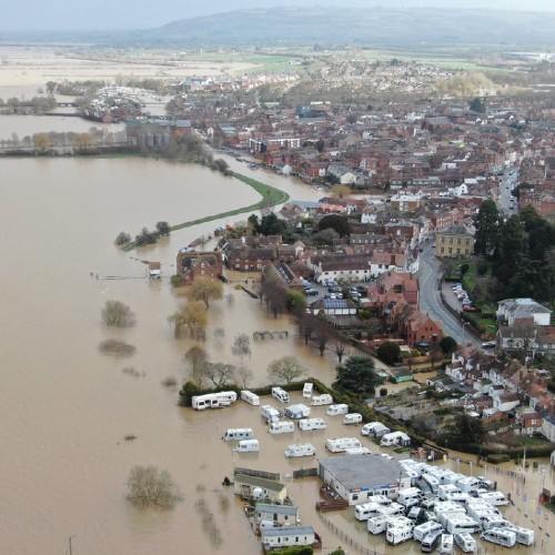Aerial View Of Flooding